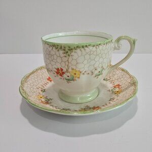 Bell - Demitasse Vintage Tea Cup & Saucer Set with Gold Trim